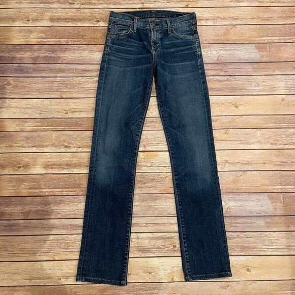 Citizens of Humanity Ava Low Rise Straight Leg Jeans Dark Wash - Picture 1 of 10